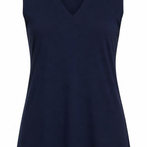 Preworn Womens Blue   A-Line  Size L  V-Neck  - Brass like heavy beading