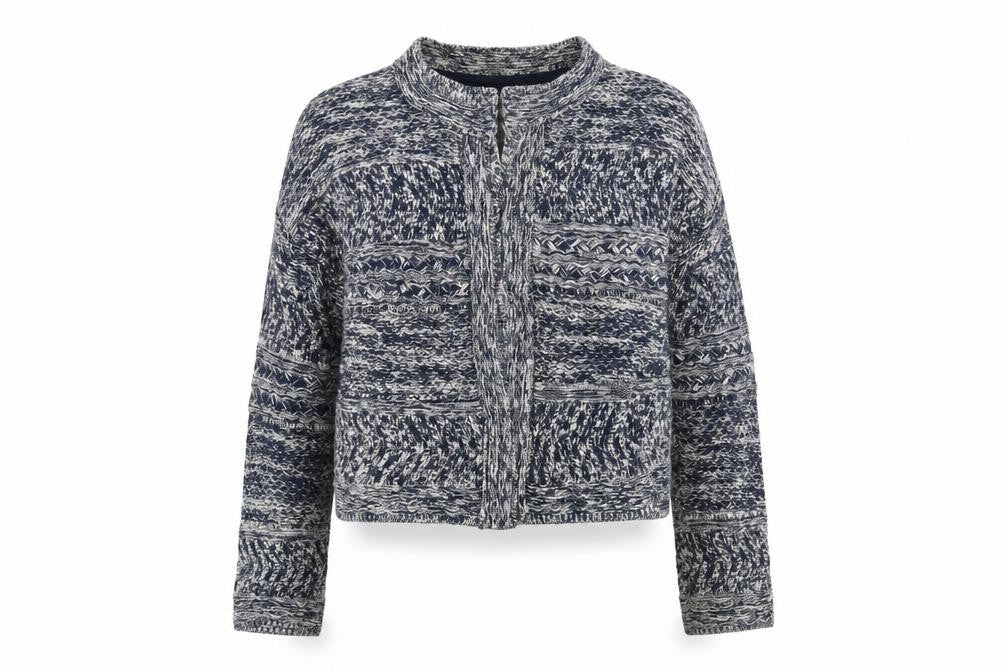 M&S Womens Multicoloured Round Neck  Cotton Cardigan Jumper Size L