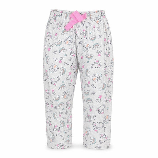 Front view of Mackay girls’ multicoloured pyjama pants, size 18-24, months
