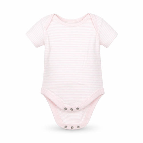 Mothercare Girls Pink Striped Cotton Babygrow One-Piece Size 0-3 Months