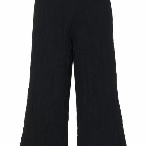 Topshop Womens Black  Viscose Trousers  Size 10 L22 in Regular