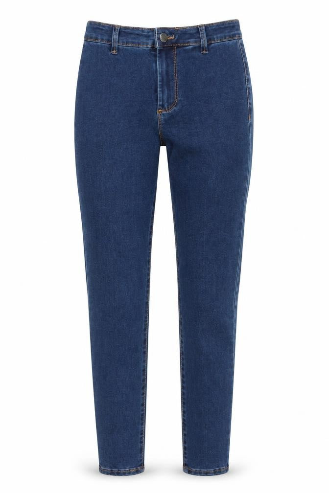 Denim & Co. Womens Blue  Cotton Straight Jeans Size 6 L28 in Regular