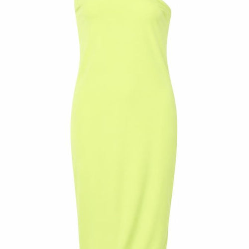 Boohoo Womens Green  Polyester Pencil Dress  Size 8  One Shoulder