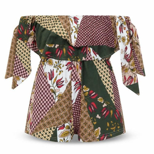 Preworn Womens Green Floral  Jumpsuit One-Piece Size M