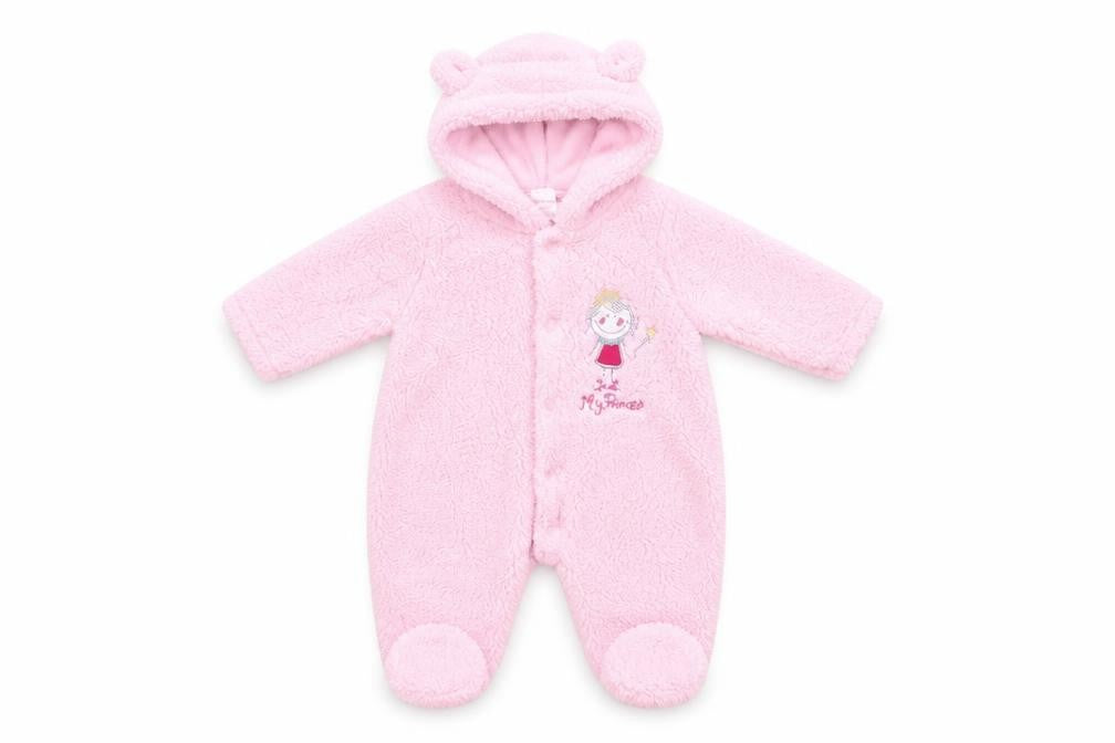 Little but Loud Baby Pink  Polyester Coverall One-Piece Size 0-3 Months