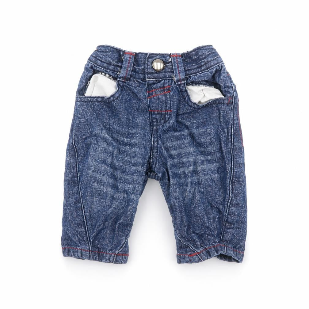 George Baby Blue  Cotton  Jeans Size 0-3 Months