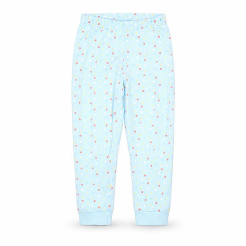 easter Girls Blue Polka Dot Cotton Sweatpants Trousers Size 3-4 Years  Regular