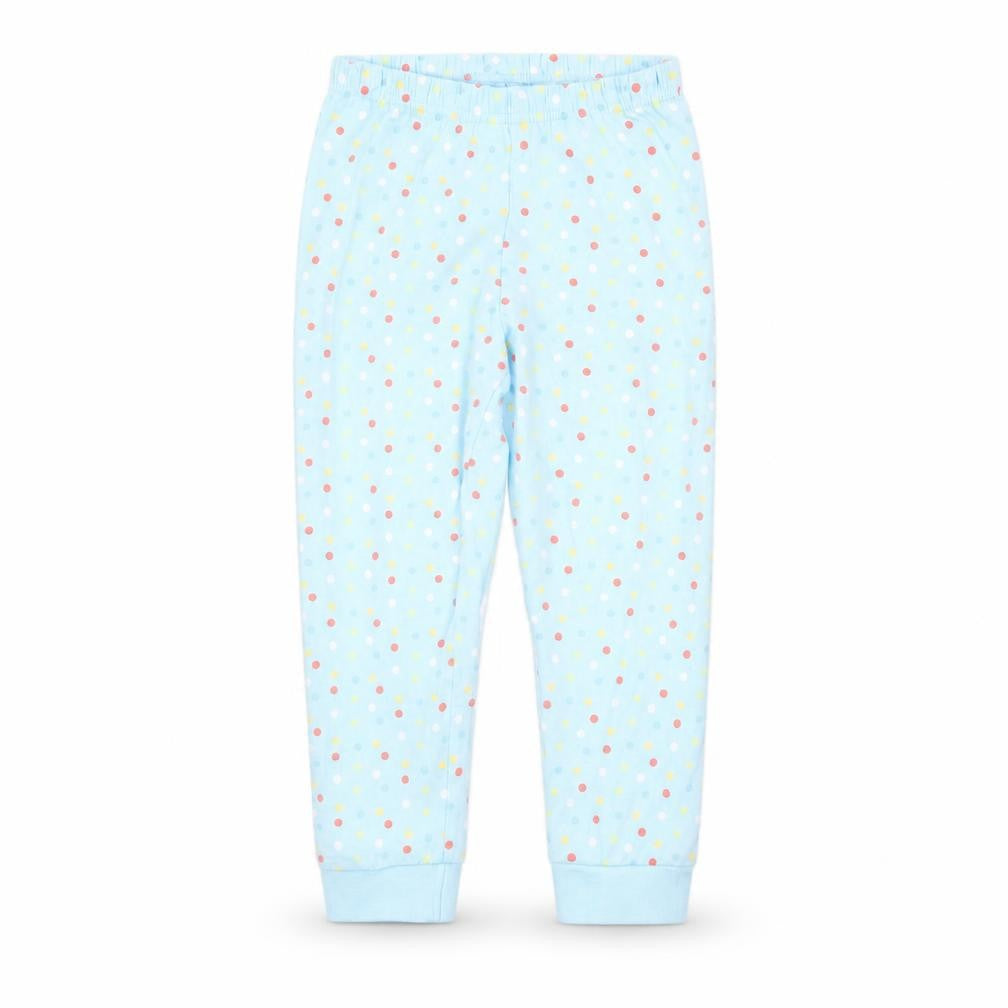 easter Girls Blue Polka Dot Cotton Sweatpants Trousers Size 3-4 Years  Regular