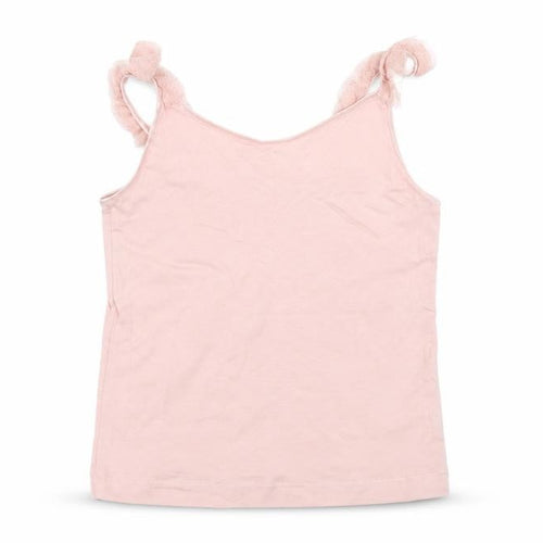 H&M Girls Pink  Cotton Basic T-Shirt Size 6-7 Years Round Neck