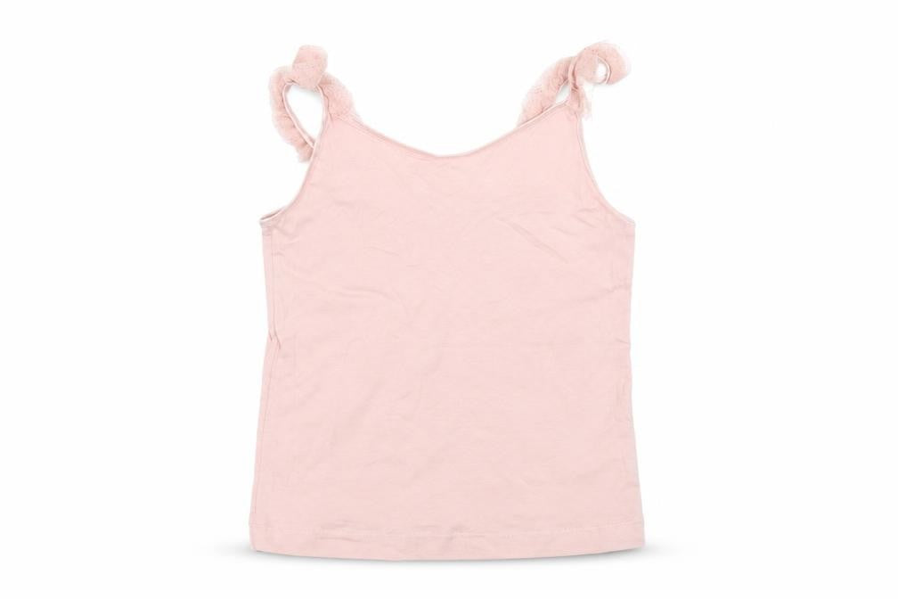 H&M Girls Pink  Cotton Basic T-Shirt Size 6-7 Years Round Neck