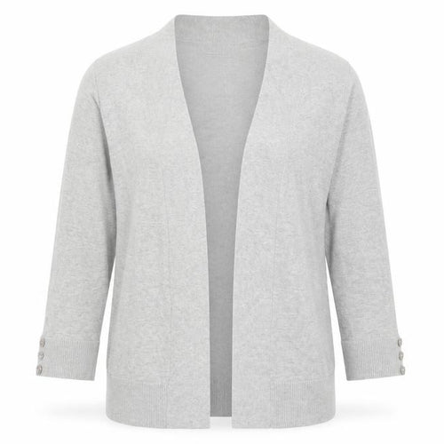 Wallis Womens Grey V-Neck  Viscose Cardigan Jumper Size L   - Light Grey