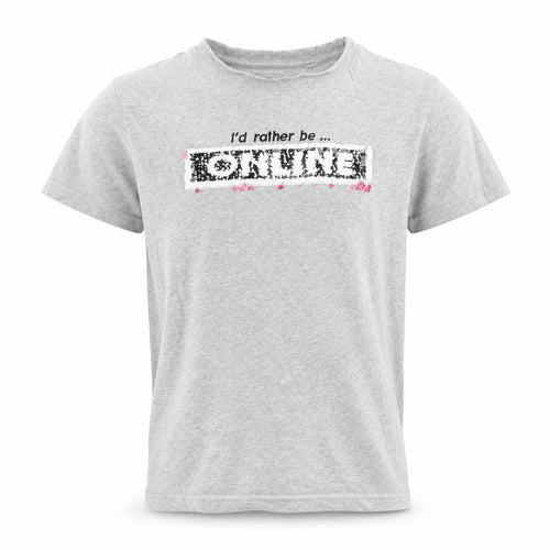 NEXT Girls Grey  Cotton Basic T-Shirt Size 10 Years Round Neck  - I'd rather be on line