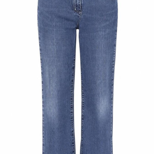 Afibel Womens Blue  Cotton Straight Jeans Size 12 L28 in Regular