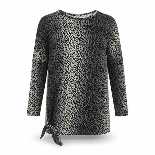 Pep&Co Womens Black Animal Print Viscose Shift  Size 14  Round Neck