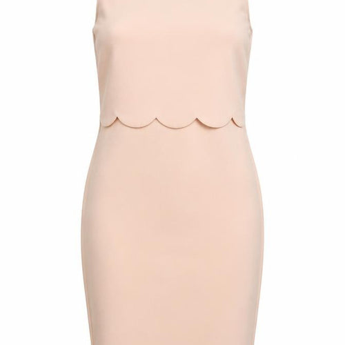 Boohoo Womens Pink  Polyester Pencil Dress  Size 10  Round Neck