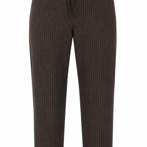 Daxon Womens Brown Striped Polyester Dress Pants Trousers Size 10 L28 in Regular