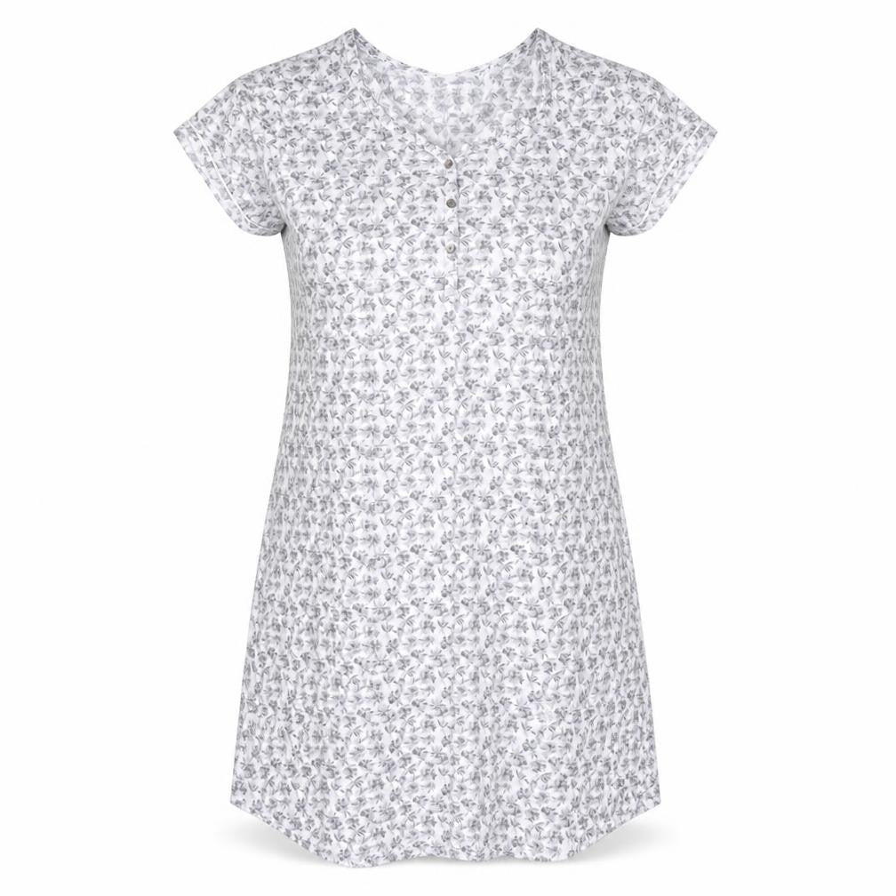 Front view of Matalan women’s grey polyester a-line, size M, round neck