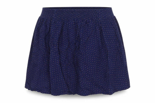 Front view of Papaya women’s blue polka dot viscose a-line skirt, size UK 8