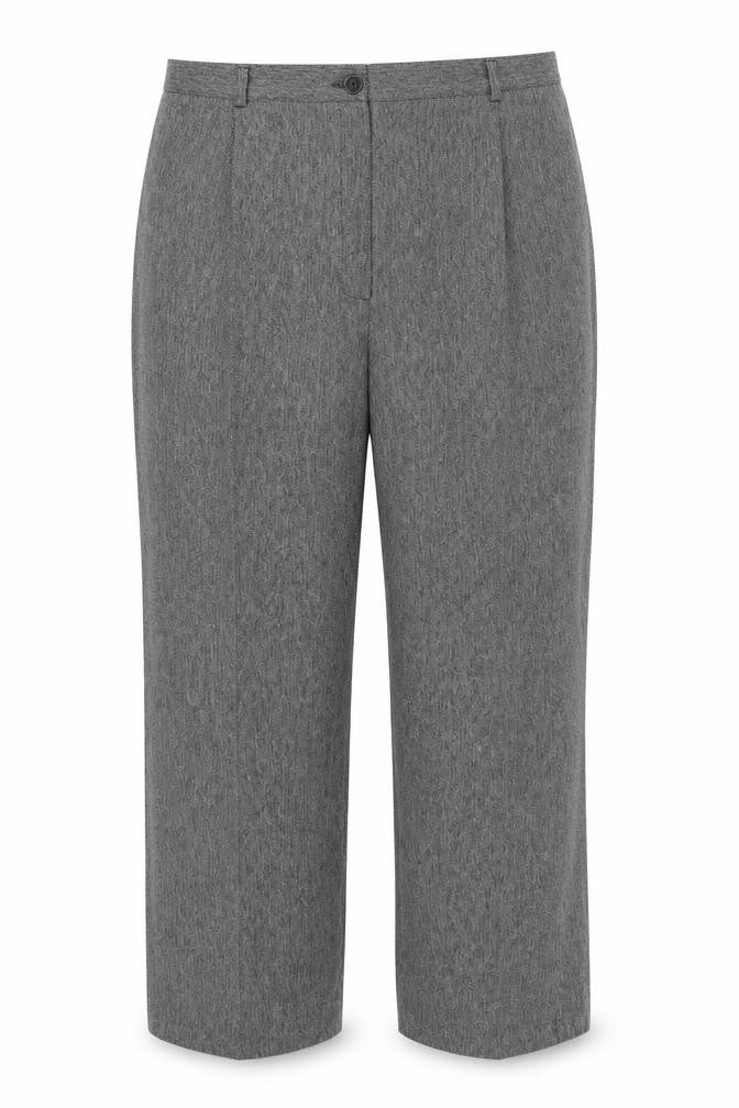 Autonomy Womens Grey Herringbone Polyester Dress Pants Trousers Size 14 L23 in Regular