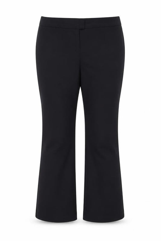 Front view of George women’s black polyester trousers, size UK 14, 30-inch leg regular