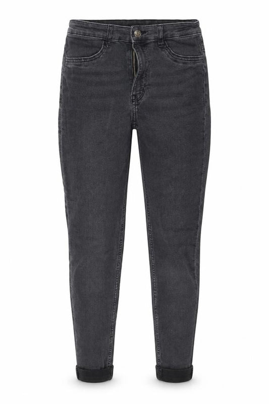 Front view of Divided women’s grey cotton skinny jeans, size UK 10, 24-inch leg regular