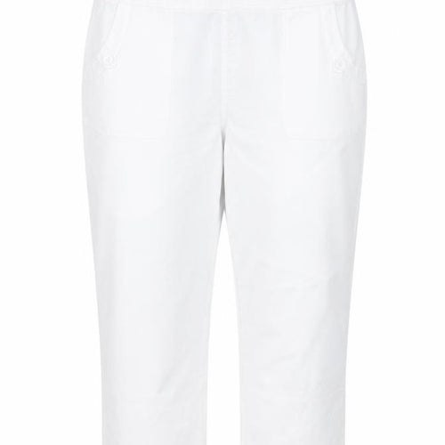 ISLE Womens White  Cotton Trousers  Size 16 L21 in Regular