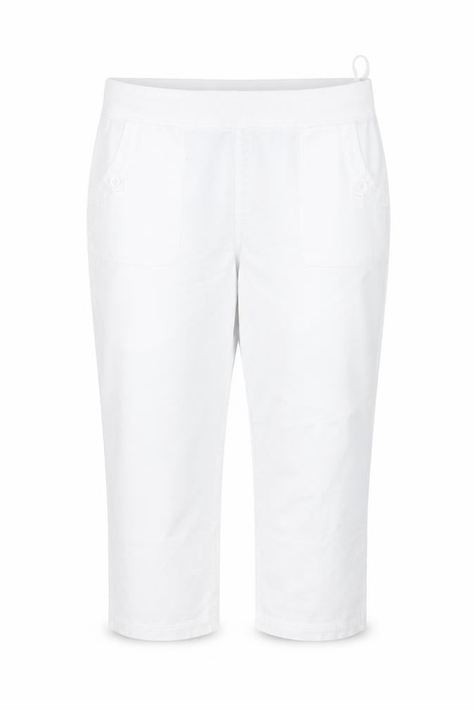 ISLE Womens White  Cotton Trousers  Size 16 L21 in Regular