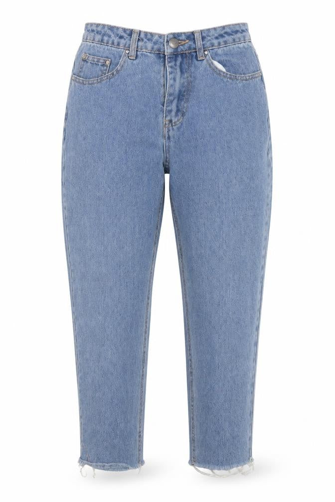 Missguided Womens Blue  Cotton Mom Jeans Size 6 L24 in Regular