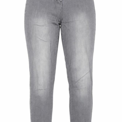 TU Womens Grey  Cotton Skinny Jeans Size 10 L29 in Regular