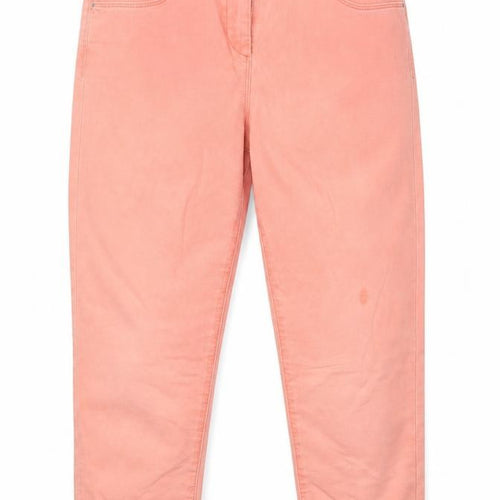 M7s Womens Pink  Cotton Cropped Jeans Size 12 L23 in Regular