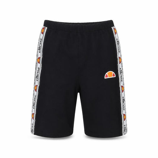 Front view of Ellesse women’s black cotton compression shorts, size UK 6, 10-inch leg athletic - waist 20in