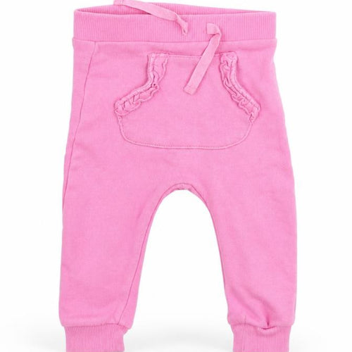 George Baby Pink  Cotton Jogger Trousers Size 6-9 Months