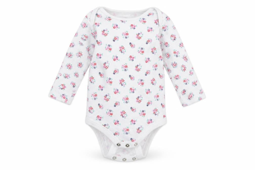 TU Baby White Floral Cotton Romper One-Piece Size 6-9 Months