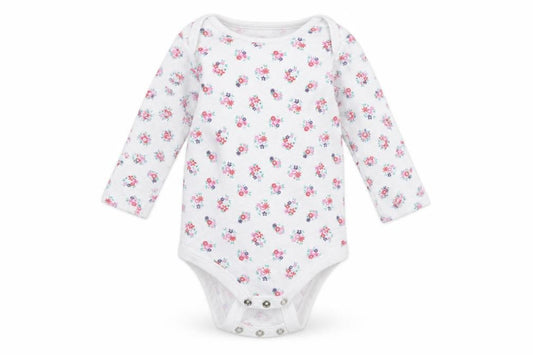TU Baby White Floral Cotton Romper One-Piece Size 6-9 Months