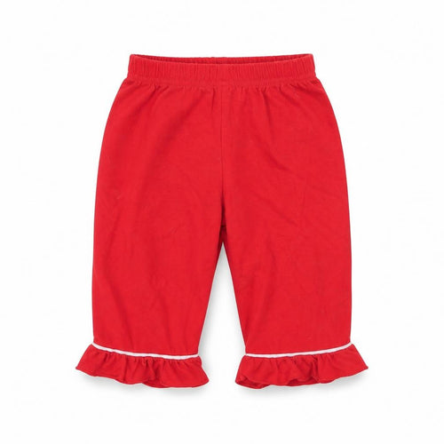 Preworn Girls Red  Cotton Blend Bloomer Trousers Size 2 Years  Regular
