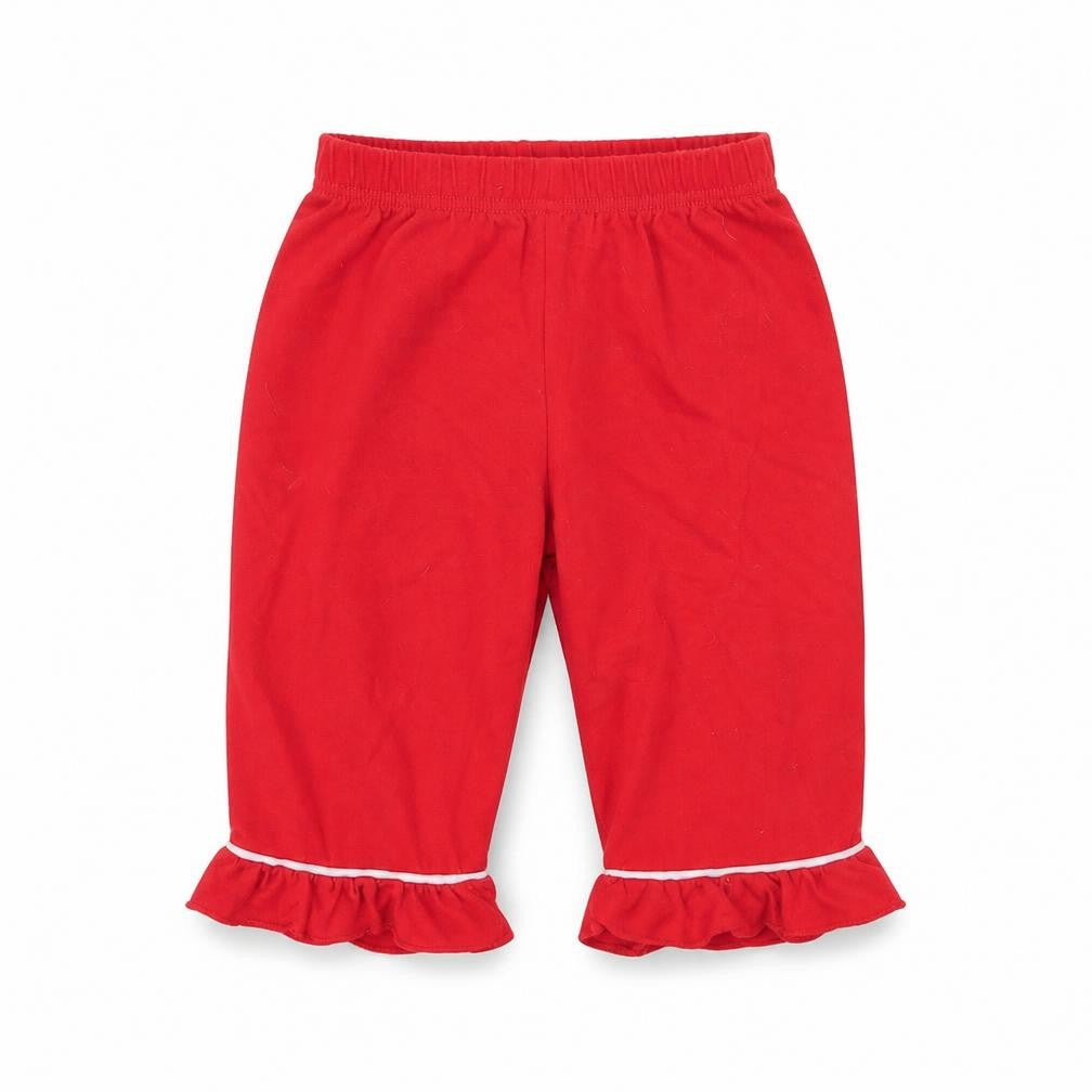 Preworn Girls Red  Cotton Blend Bloomer Trousers Size 2 Years  Regular