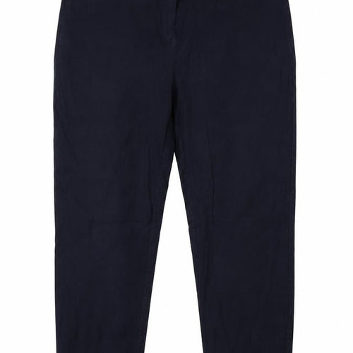 NEXT Womens Blue  Viscose Dress Pants Trousers Size 18 L23 in Regular