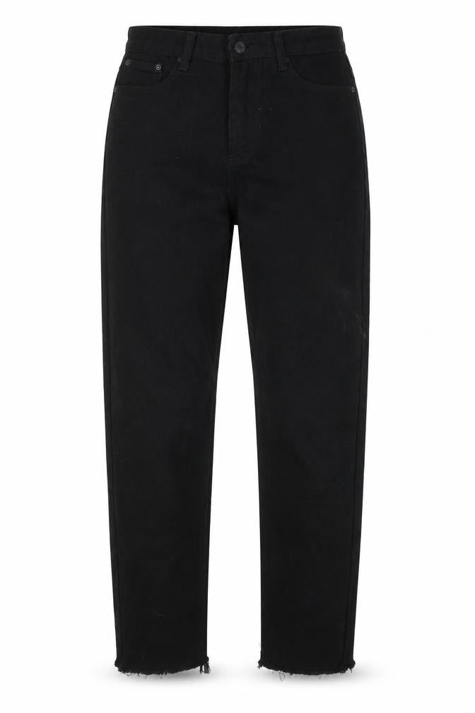 SheIn Womens Black  Cotton Straight Jeans Size M L26 in Regular