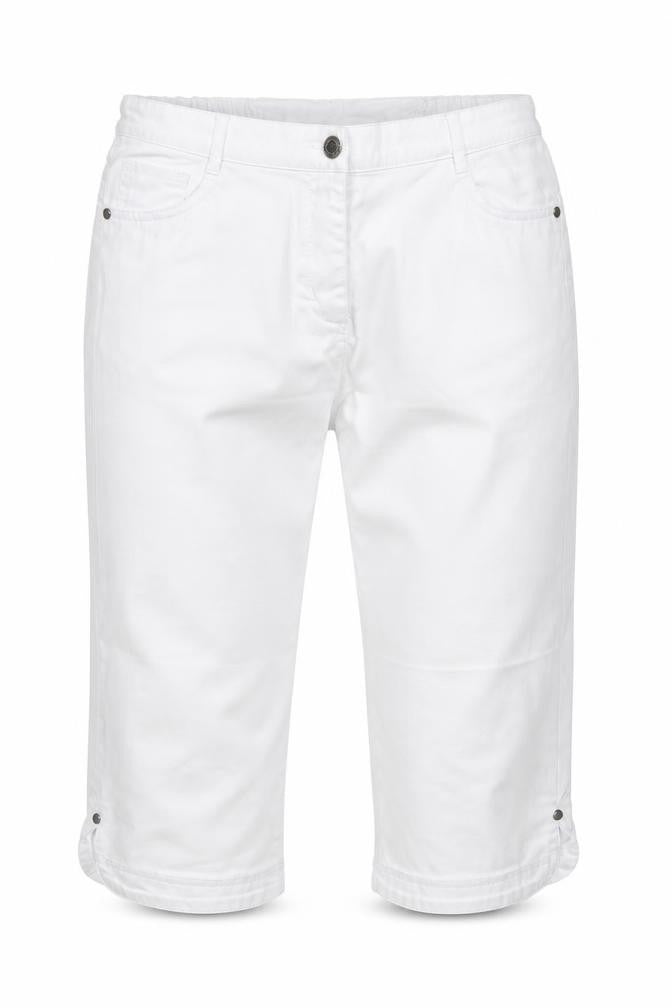 BM Womens White  Cotton Cropped Jeans Size 12 L20 in Regular