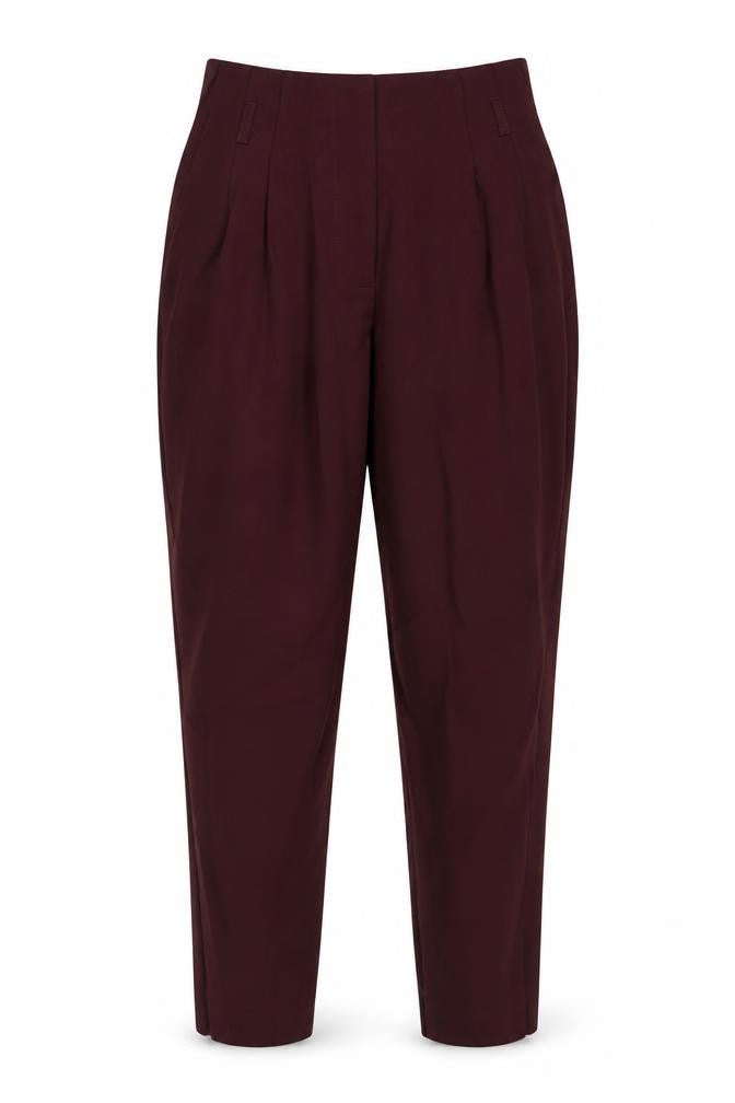 Miss Selfridge Womens Red  Polyester Carrot Trousers Size 8 L23 in Regular