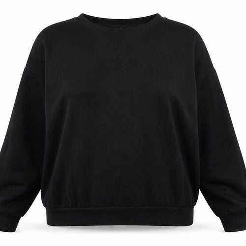 Nasty Girl Womens Black Round Neck  Cotton Pullover Jumper Size 18