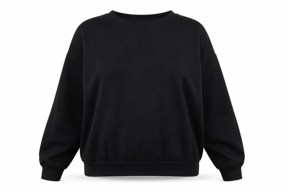 Nasty Girl Womens Black Round Neck  Cotton Pullover Jumper Size 18