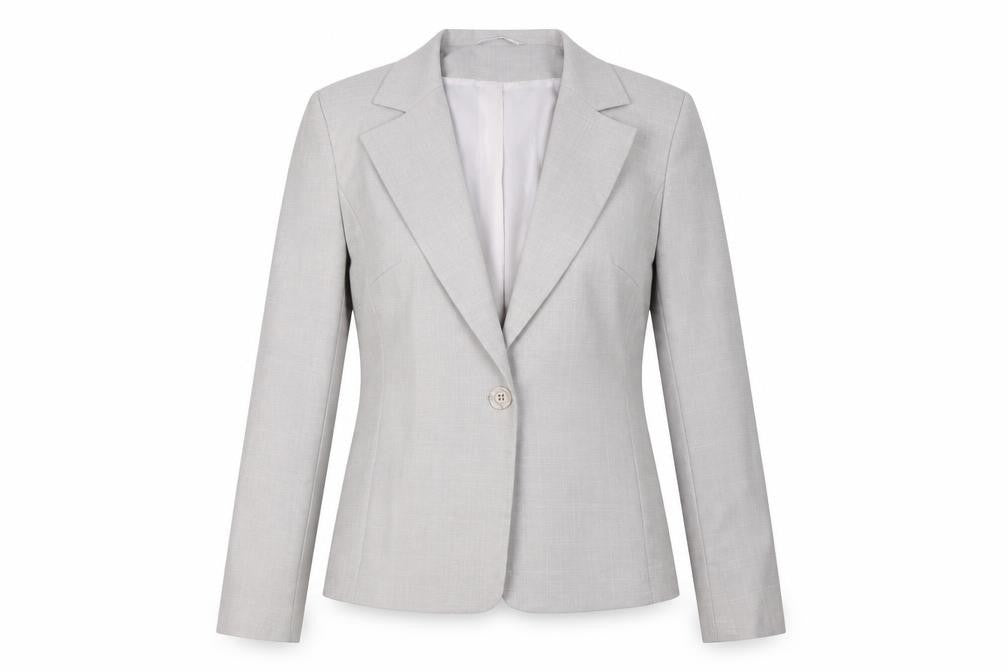 Front view of George women’s grey viscose jacket suit jacket, size UK 14
