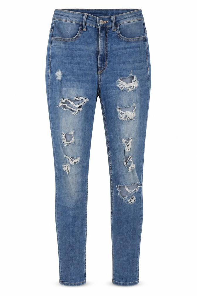 Divided Womens Blue  Cotton Skinny Jeans Size 8 L28 in Regular
