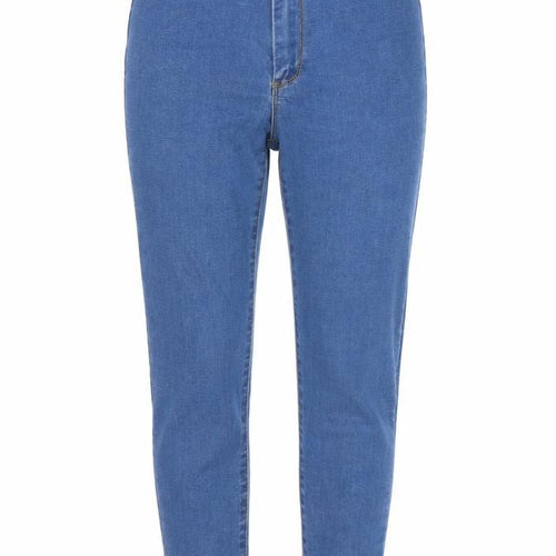 Denim Co Womens Blue  Cotton Cropped Jeans Size 10 L25 in Regular  - Mid blue