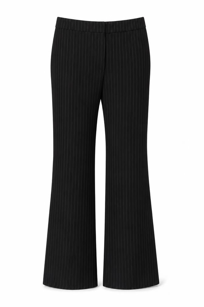 M&S Womens Multicoloured Striped Polyester Dress Pants Trousers Size 12 L28 in Regular