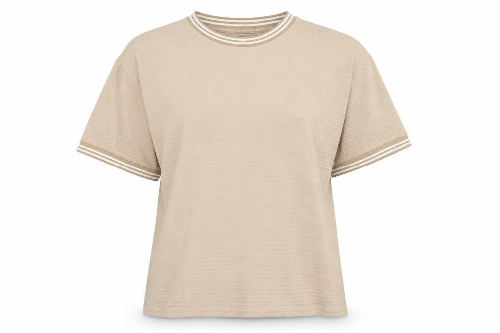 Front view of ASOS women’s beige round neck cotton jumper, size XL