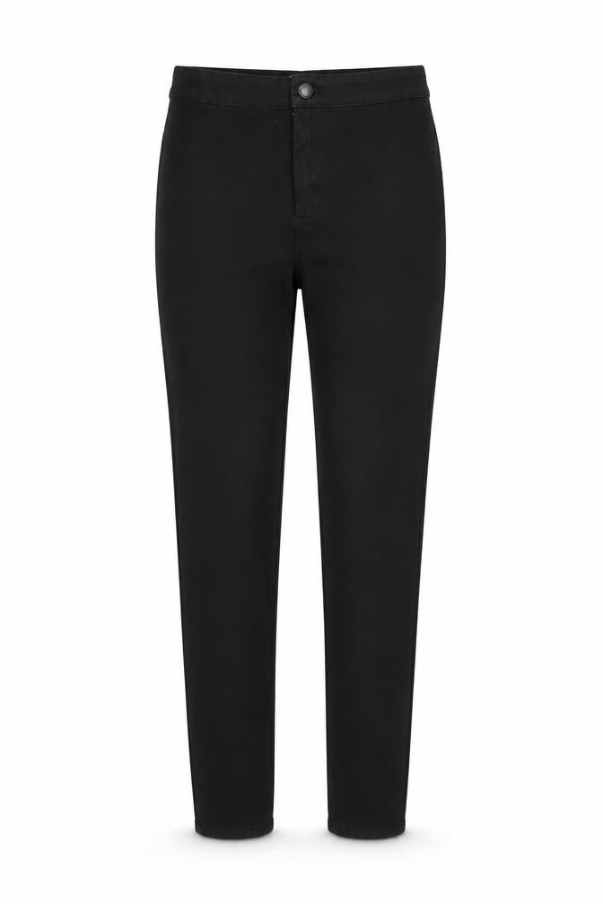 Denim & Co. Womens Black  Cotton Straight Jeans Size 10 L26 in Regular