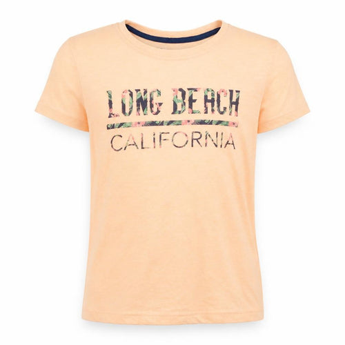 Primark Girls Orange  Polyester Basic T-Shirt Size 7-8 Years Round Neck  - Long Beach, California