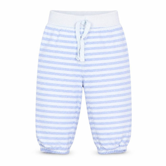 Front view of Matalan Baby Multicoloured Striped Cotton Jogger Trousers, size 6-9, Months
